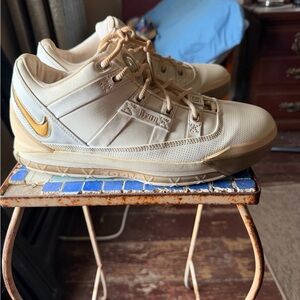 LeBron 3 cream and white